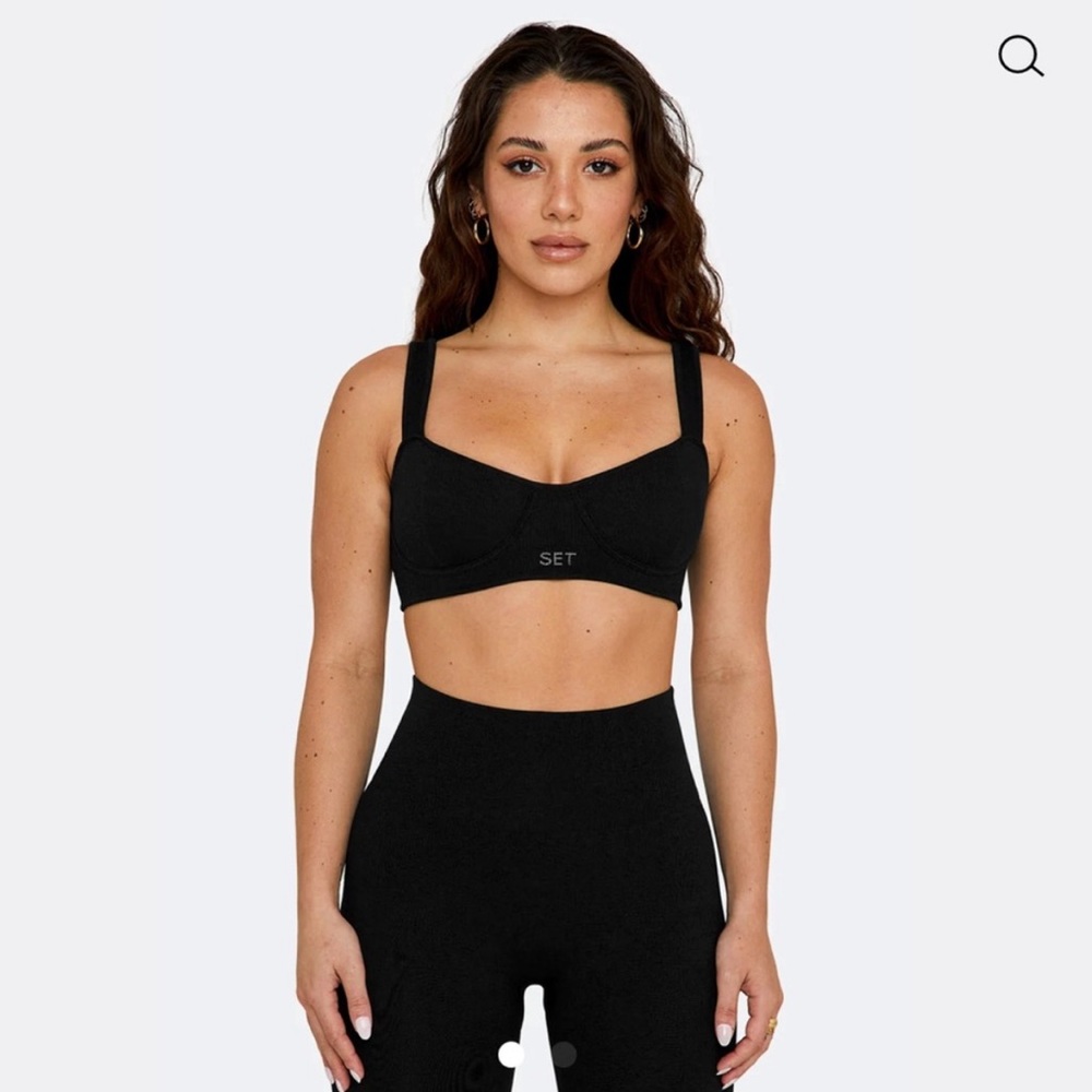Set Active Seamless Corset Bra - Black